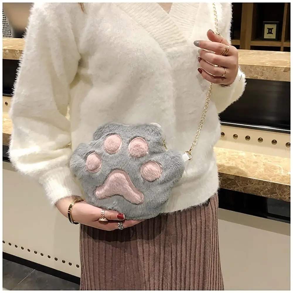 Bolso Cruzado De Piel Sintética Suave Con Forma De Pata De Oso Para Mujer: Estilo Y Comodidad En Un Solo Accesorio Bolso Cruzado De Piel Sintética Suave Con Forma De Pata De Oso Para Mujer: Estilo Y Comodidad En Un Solo Accesorio