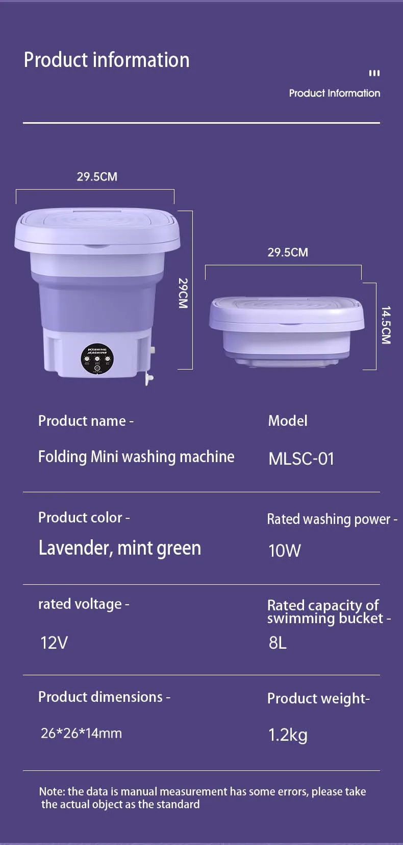 Lavadora plegable de 8L: la solución compacta para tu ropa
