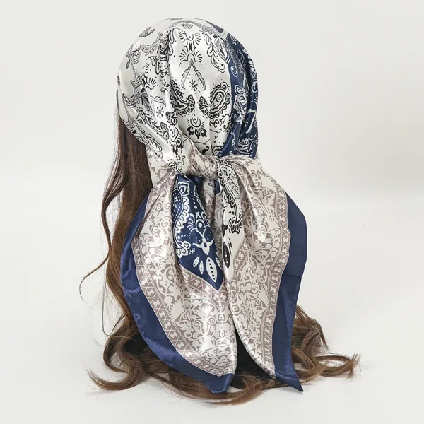 Imagen del producto Pañuelo cuadrado de satén para mujer: Elegancia y estilo en un accesorio versátil | Compra online en Tiendafiable