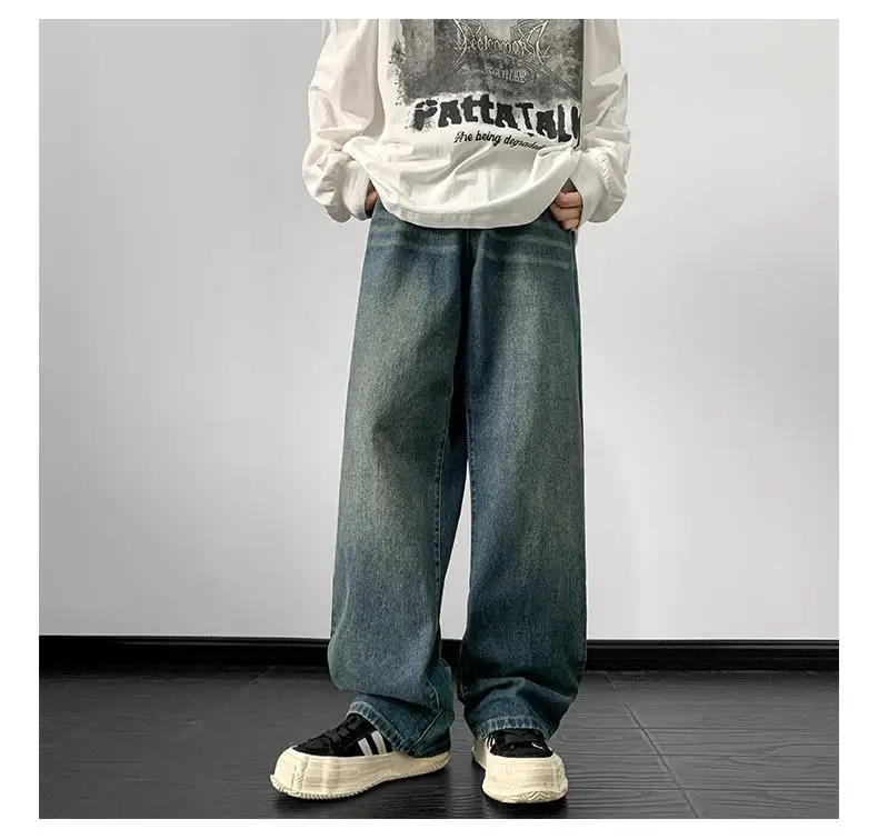Pantalones Vaqueros De Pierna Ancha Para Hombre: Estilo Y Comodidad En Un Solo Diseño Pantalones Vaqueros De Pierna Ancha Para Hombre: Estilo Y Comodidad En Un Solo Diseño