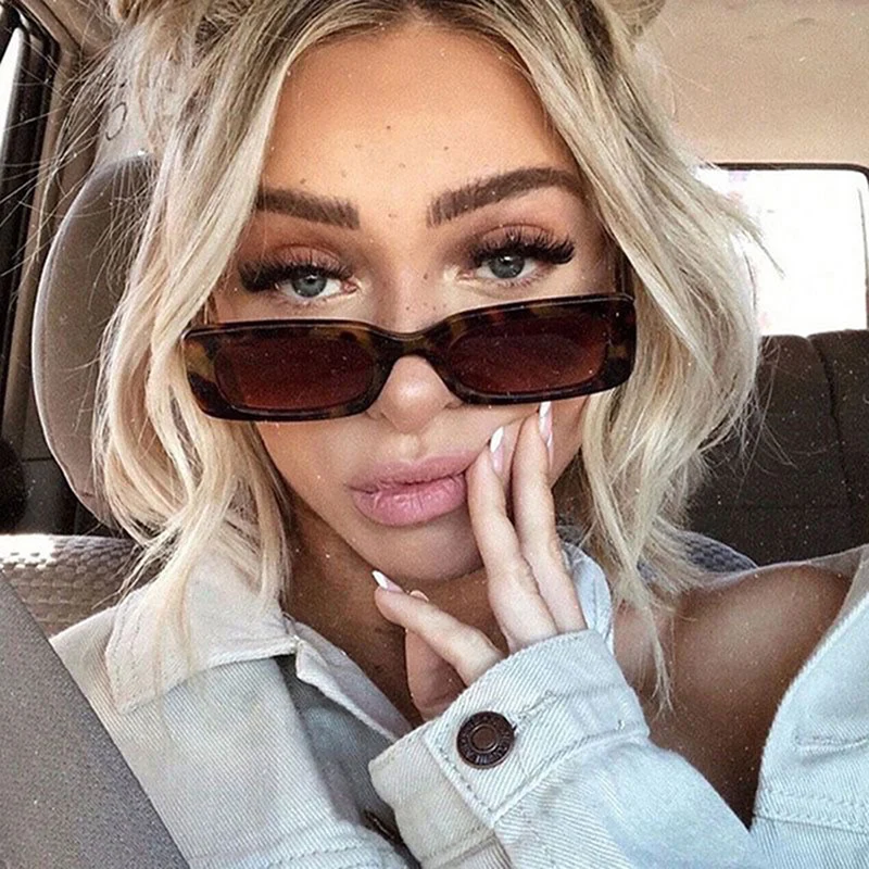 Gafas De Sol Cuadradas Negras A La Moda Para Mujer