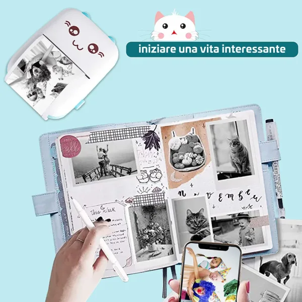Mini Impresora Portátil Con Bluetooth Para Niños: Imprime Y Diviértete En Cualquier Lugar