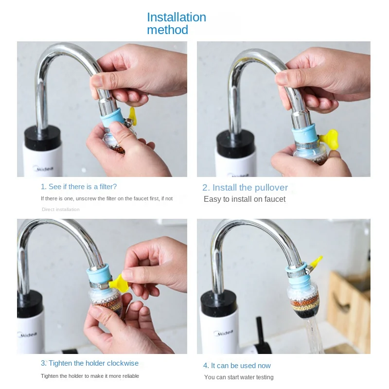 Purificador de agua de 6 capas para grifo: agua limpia y segura al instante