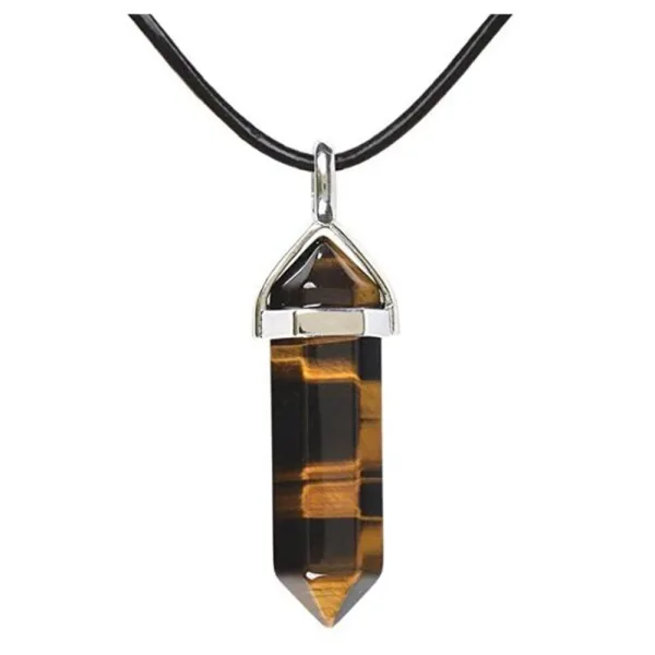 Hermoso Piedra Preciosa Hexagonal Puntiaguda