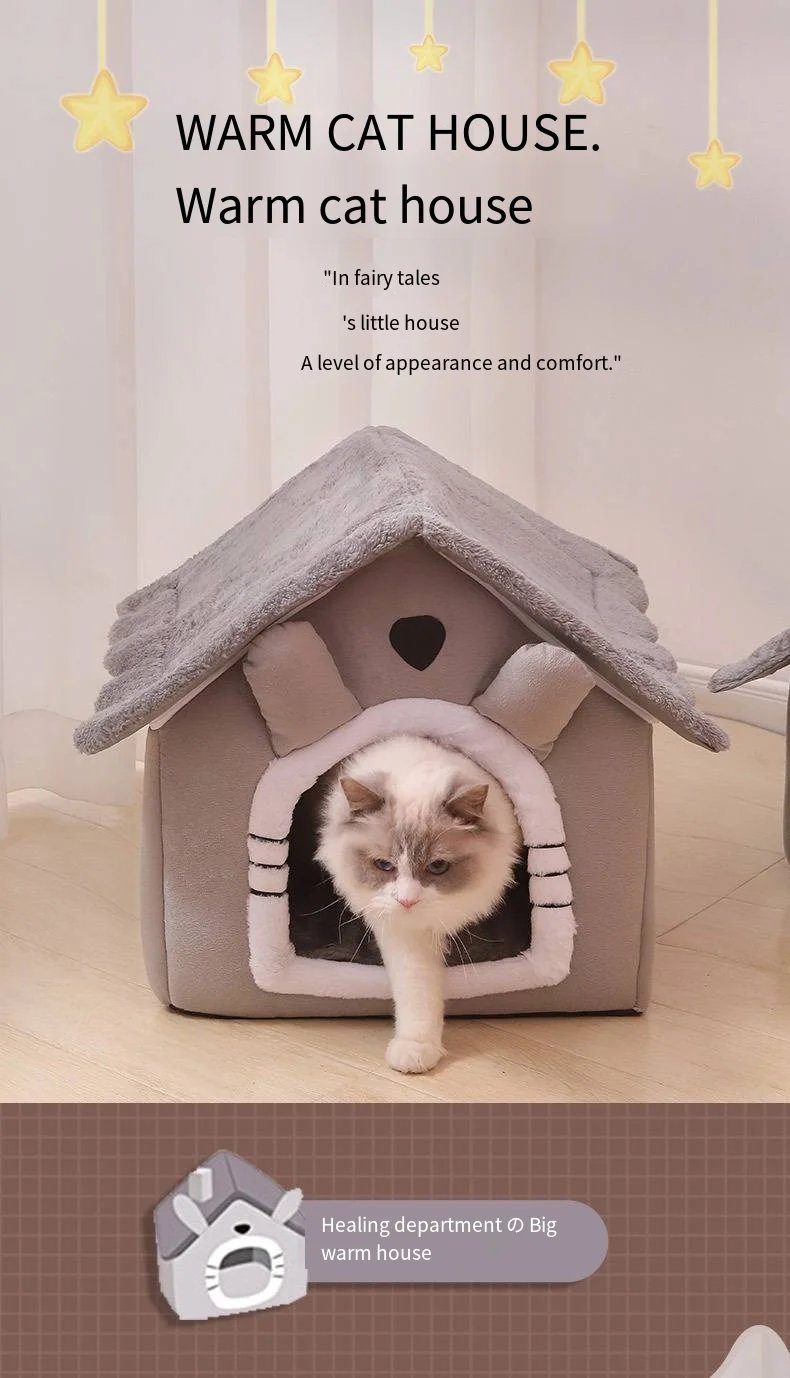 Casa Para Perros Y Gatos Lavable Y Cálida Para Todas Las Estaciones Casa Para Perros Y Gatos Lavable Y Cálida Para Todas Las Estaciones