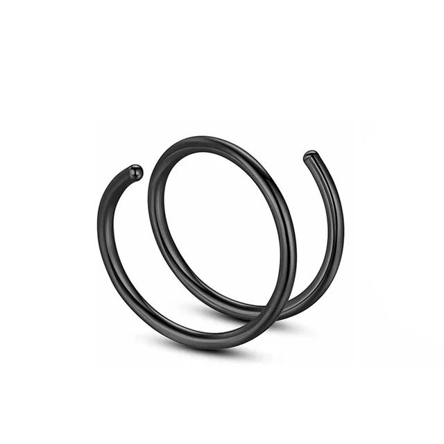 Anillo Doble De Acero Inoxidable Para Nariz: Estilo Y Durabilidad