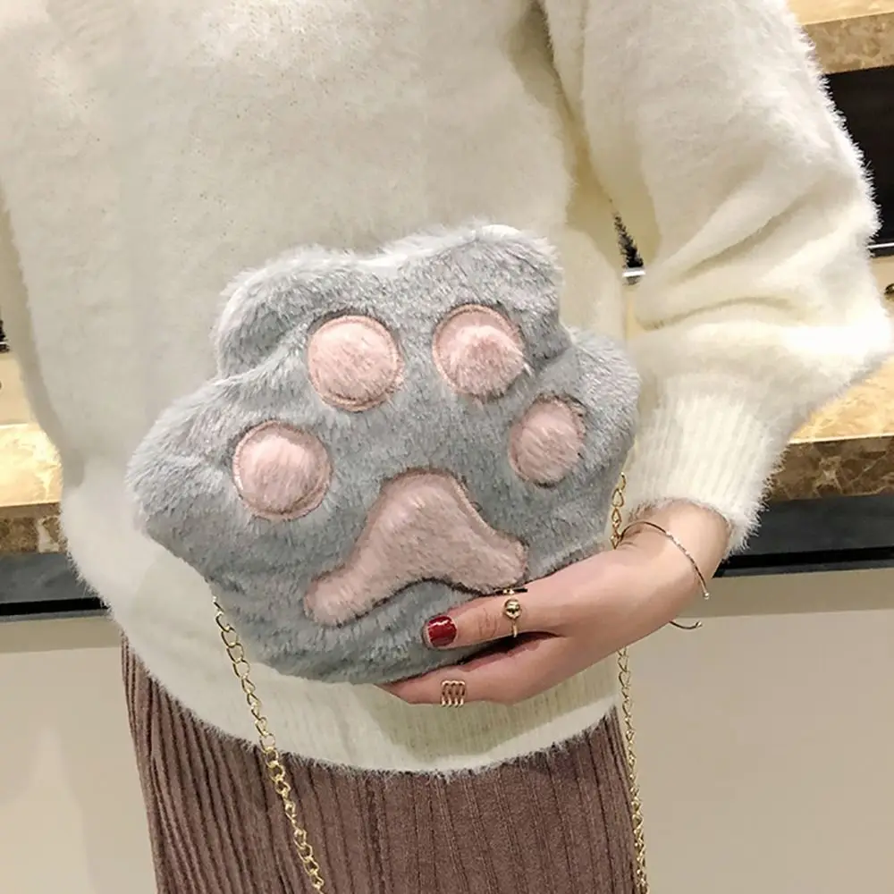 Bolso Cruzado De Piel Sintética Suave Con Forma De Pata De Oso Para Mujer: Estilo Y Comodidad En Un Solo Accesorio Bolso Cruzado De Piel Sintética Suave Con Forma De Pata De Oso Para Mujer: Estilo Y Comodidad En Un Solo Accesorio