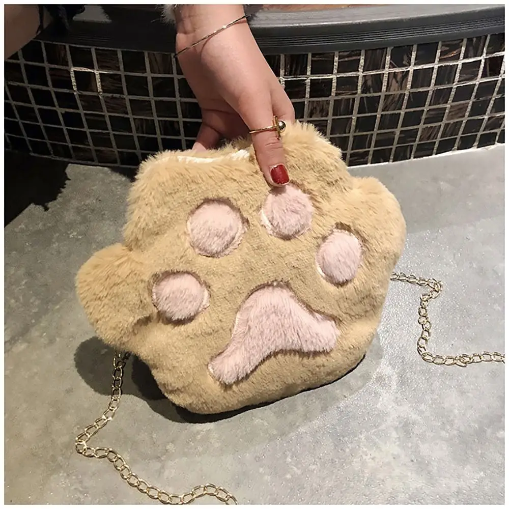 Bolso Cruzado De Piel Sintética Suave Con Forma De Pata De Oso Para Mujer: Estilo Y Comodidad En Un Solo Accesorio Bolso Cruzado De Piel Sintética Suave Con Forma De Pata De Oso Para Mujer: Estilo Y Comodidad En Un Solo Accesorio