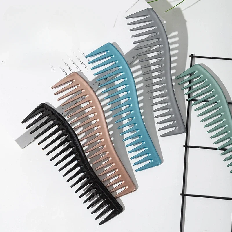 Peine De Dientes Anchos Curvo: Desenreda Y Estiliza Tu Cabello Fácilmente Peine De Dientes Anchos Curvo: Desenreda Y Estiliza Tu Cabello Fácilmente