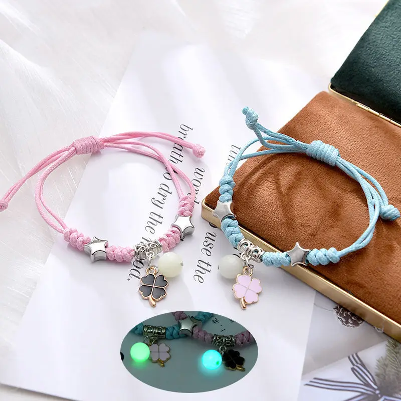 Pulsera luminosa unisex con cuentas: estilo y brillo en un solo accesorio