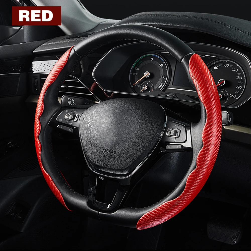 Cubierta de fibra de carbono antideslizante para volante de coche: mayor agarre y estilo