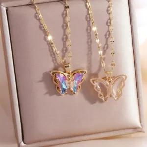 Collar de mariposa de circón: elegancia y lujo en joyería