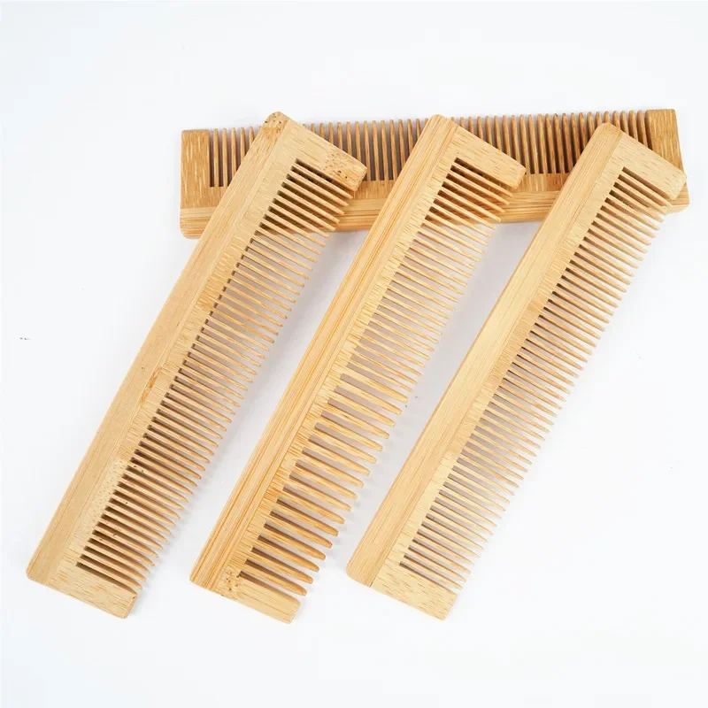 Barberia-Peine De Madera De Bambú Para Masaje, Cepillos Antiestáticos Naturales, Cuidado Del Cabello