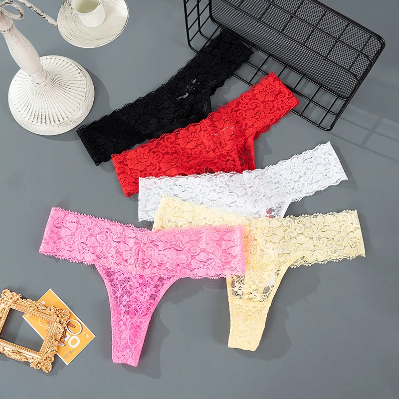 bragas florales de encaje para mujer