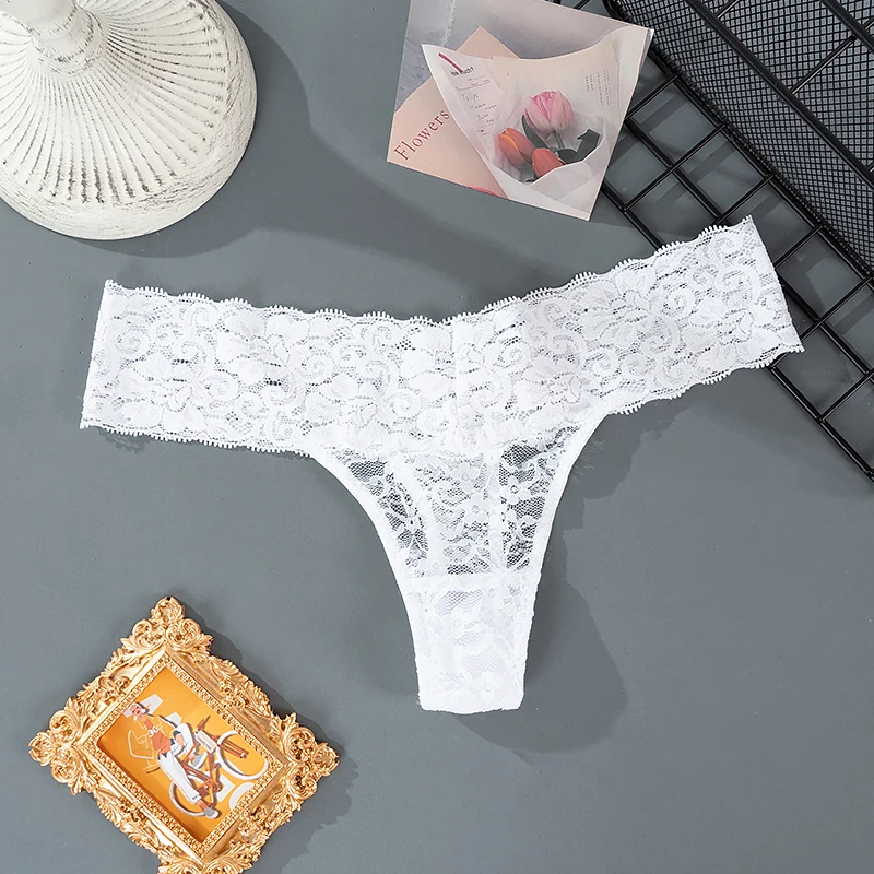 bragas florales de encaje para mujer