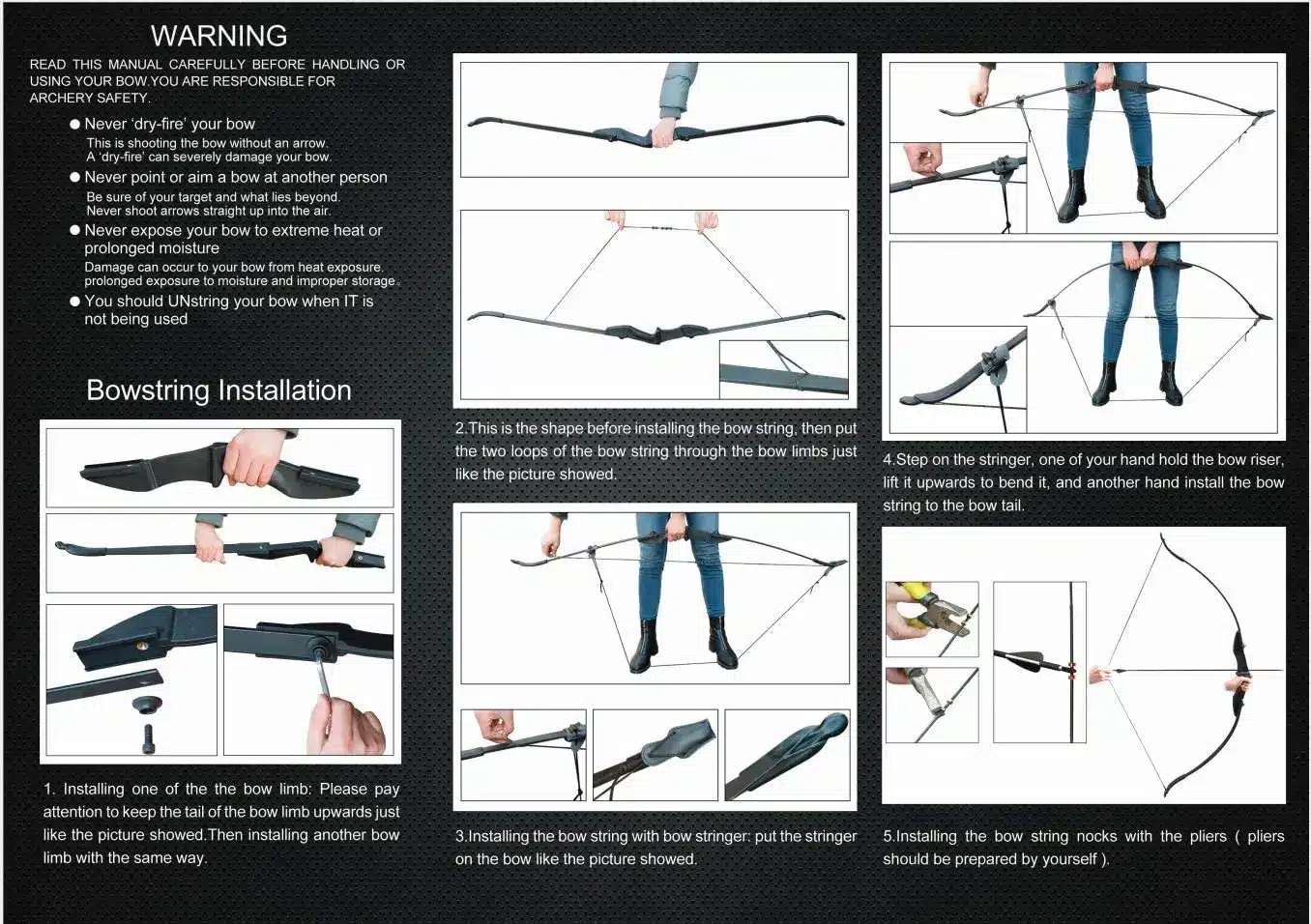 Arco Recurvo Y Flecha Juego De Mano