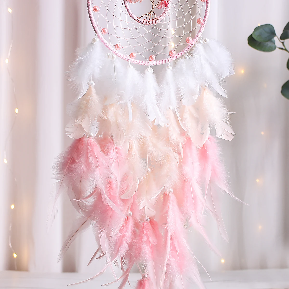 Atrapasueños Rosa, Adornos Colgantes Para Decoración Atrapasueños Rosa, Adornos Colgantes Para Decoración