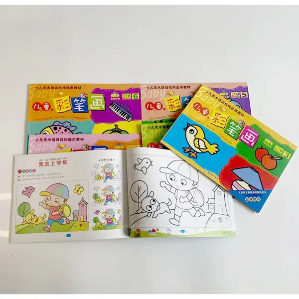 Imagen del producto Cuadernos para colorear de mano pequeño de 31 páginas al azar para niños de 2 a 6 años | Compra online en Tiendafiable