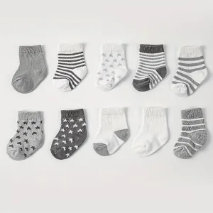 Imagen Del Producto Calcetines De Bebé A Rayas Con Estrellas Comodos | Compra Online En Tiendafiable