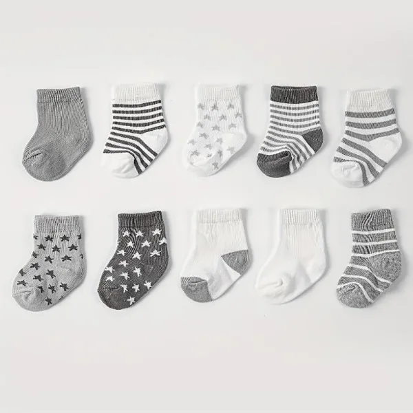 Imagen Del Producto Calcetines De Bebé A Rayas Con Estrellas Comodos | Compra Online En Tiendafiable