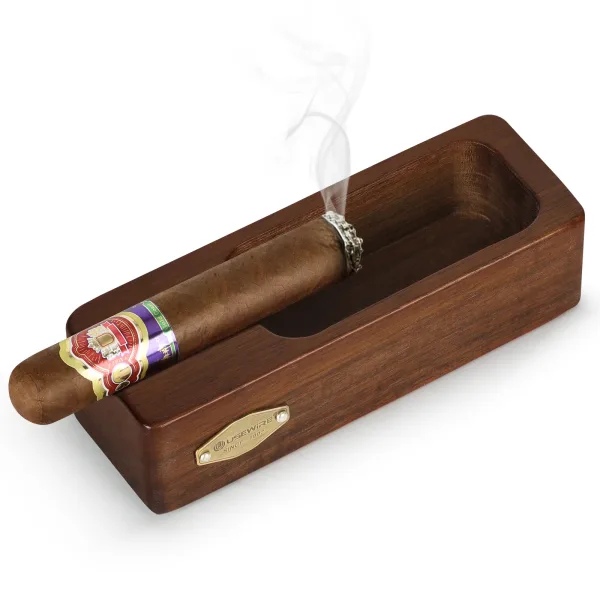 Cenicero Para Cigarros De Madera De Viaje Portátil