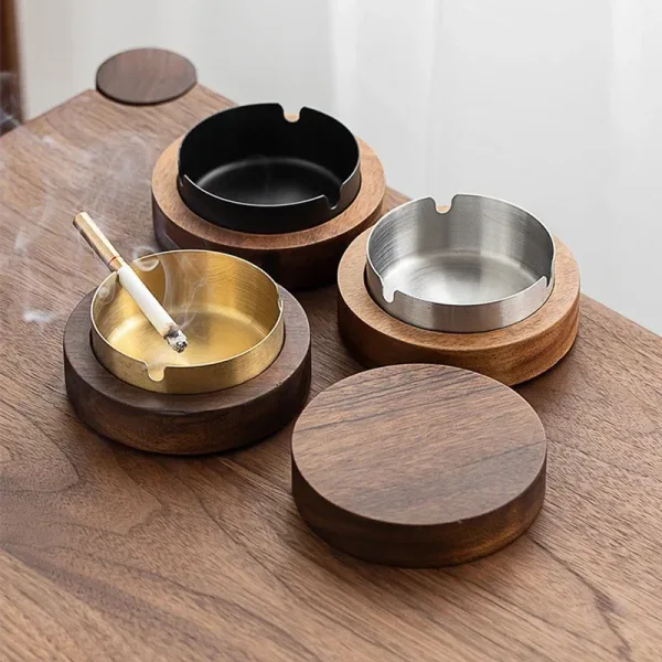 Imagen Del Producto Ceniceros Creativos Con Tapa De Madera De Nogal | Compra Online En Tiendafiable