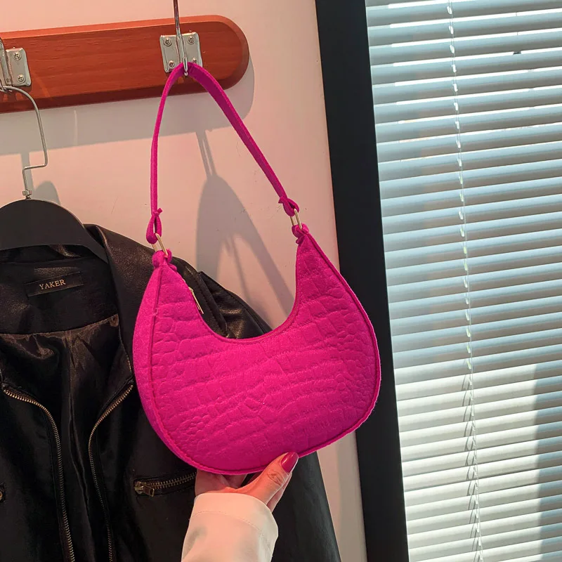 Bolso De Hombro Informal De Color Sólido