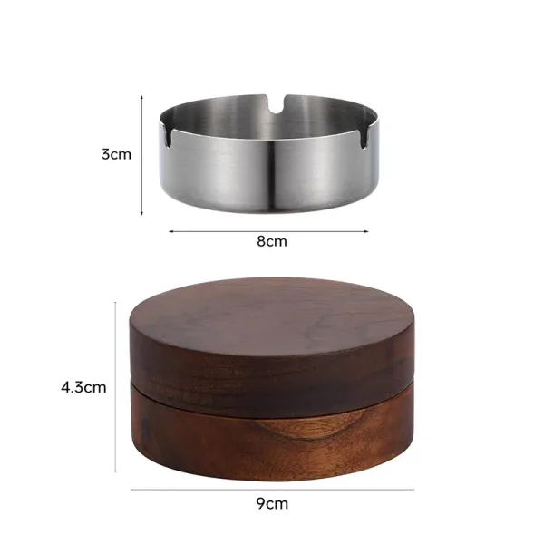 Imagen Del Producto Ceniceros Creativos Con Tapa De Madera De Nogal | Compra Online En Tiendafiable