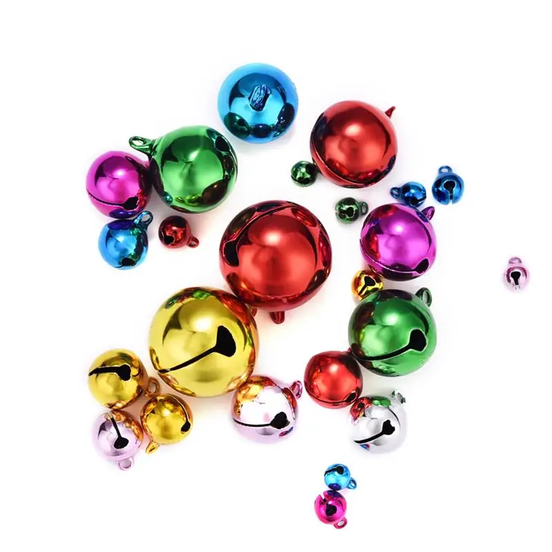 Mini Colgante De Cascabel Dorado De Aluminio Para Decoración De Árbol De Navidad