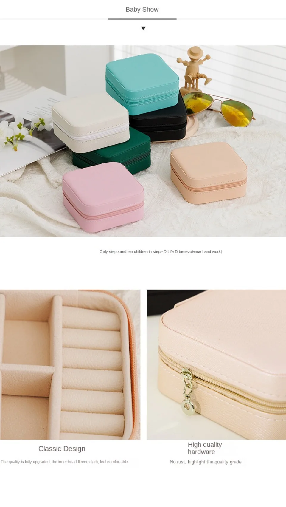 Elegante Solución de Almacenamiento: Organizador de Joyas Compacto y Portátil