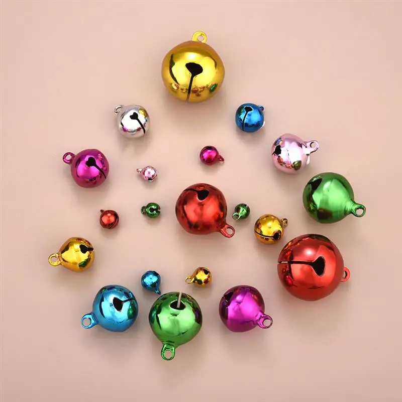 Mini Colgante De Cascabel Dorado De Aluminio Para Decoración De Árbol De Navidad