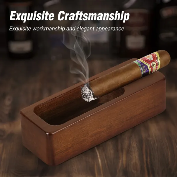 Cenicero Para Cigarros De Madera De Viaje Portátil