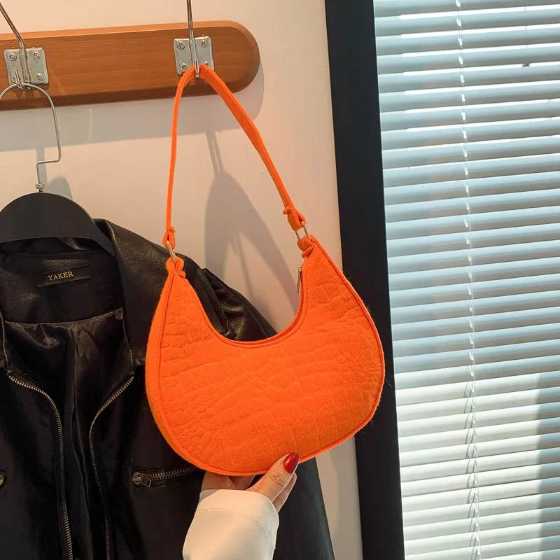 Bolso de hombro informal de Color sólido