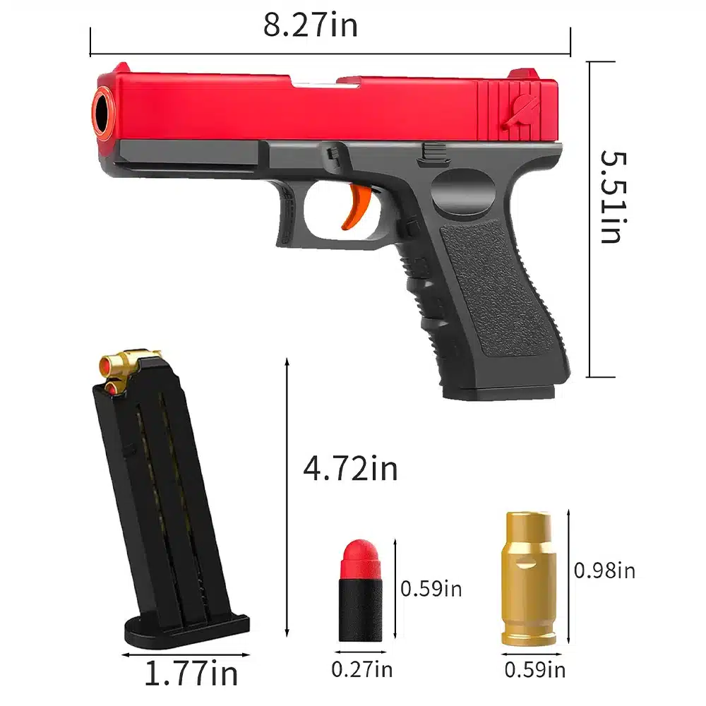 Pistola De Juguete Con Balas Suaves, Flardos Eva De Espuma