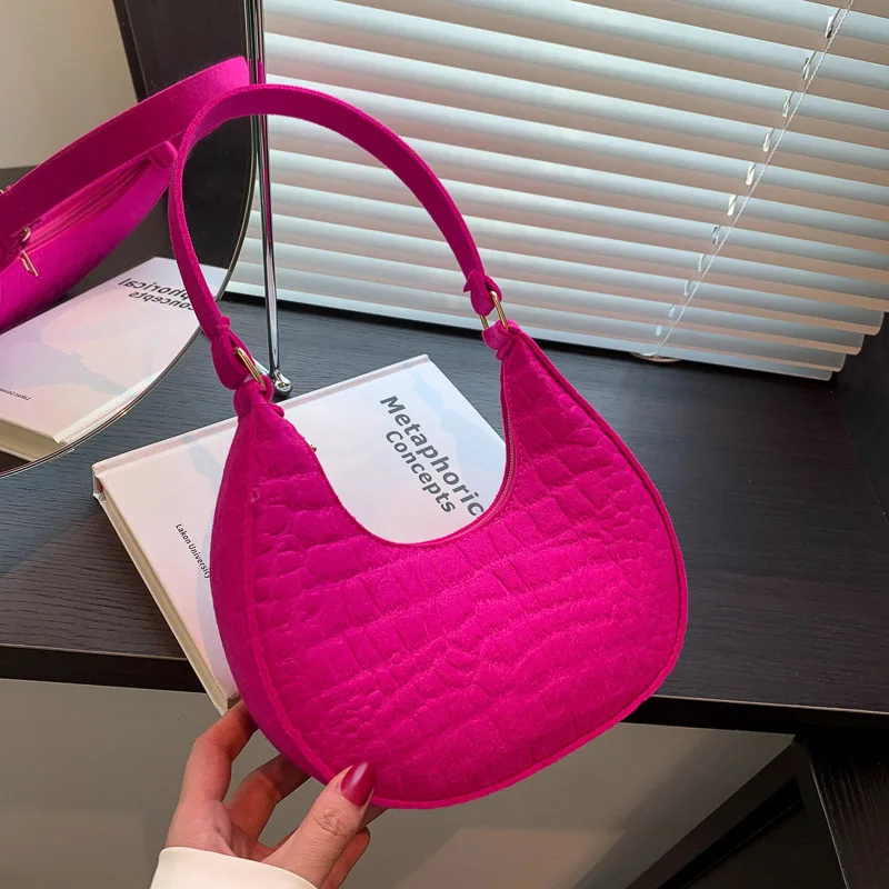 Bolso De Hombro Informal De Color Sólido