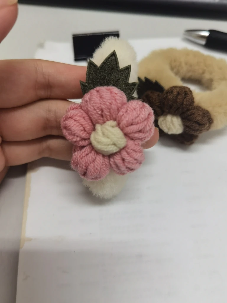 Coleteros Elásticos De Felpa Con Flores Para Niña