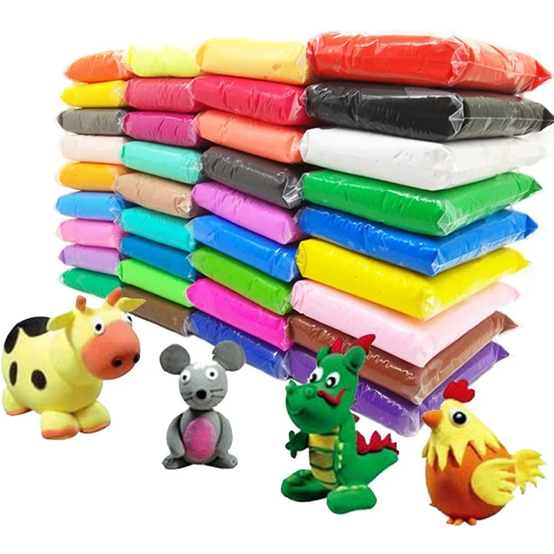 36 Colores De Arcilla Ligera De Polímero Para Niños, Juguete De Plastilina Suave Y Esponjoso