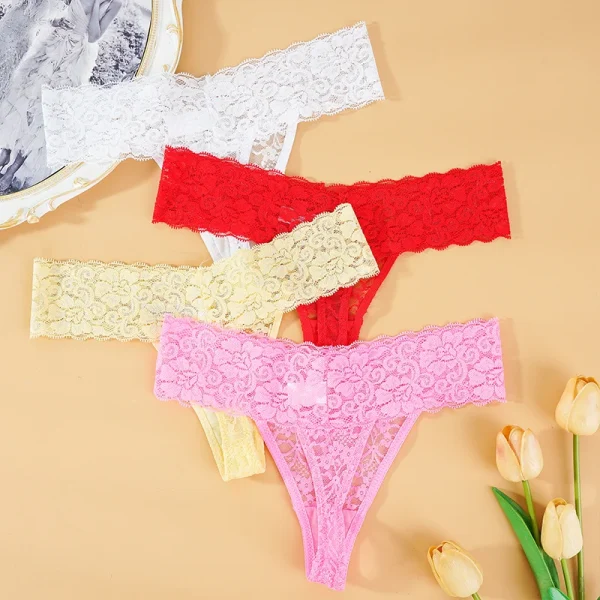 Bragas Florales De Encaje Para Mujer
