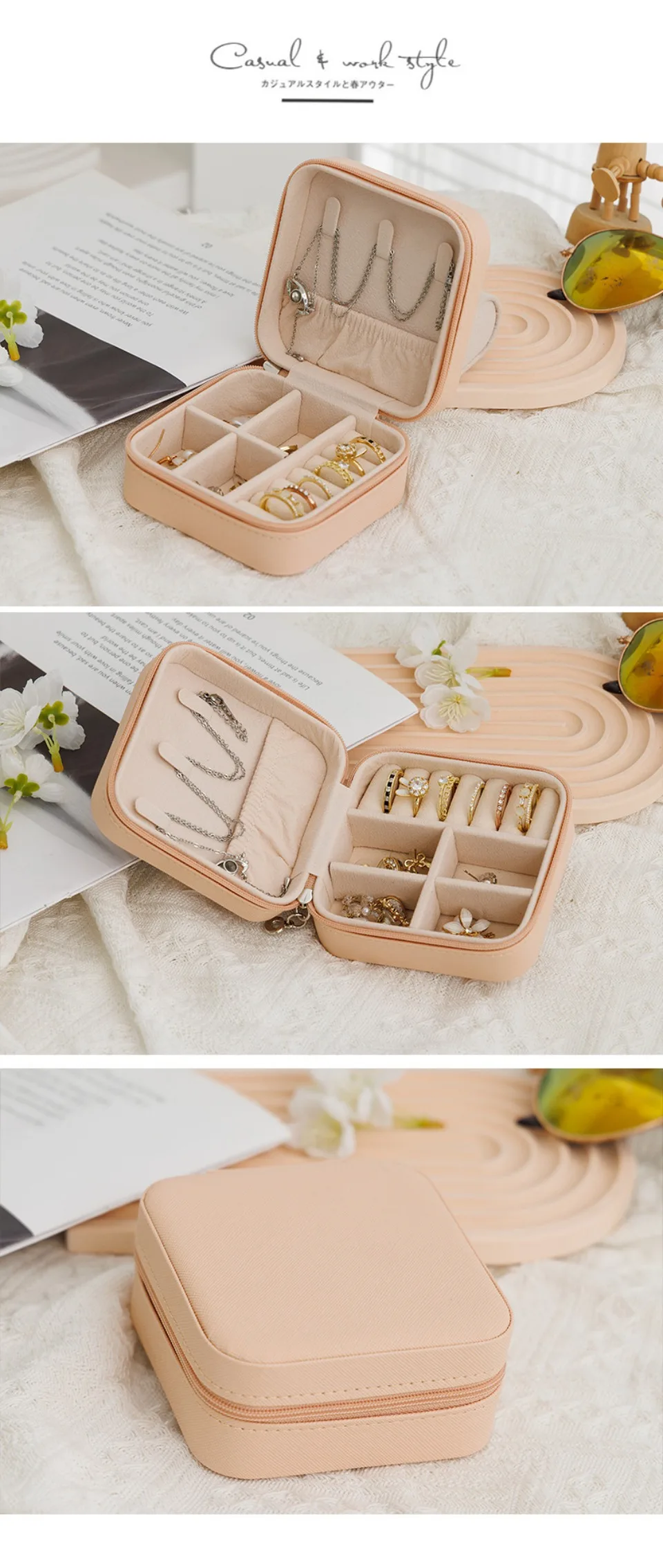 Elegante Solución de Almacenamiento: Organizador de Joyas Compacto y Portátil