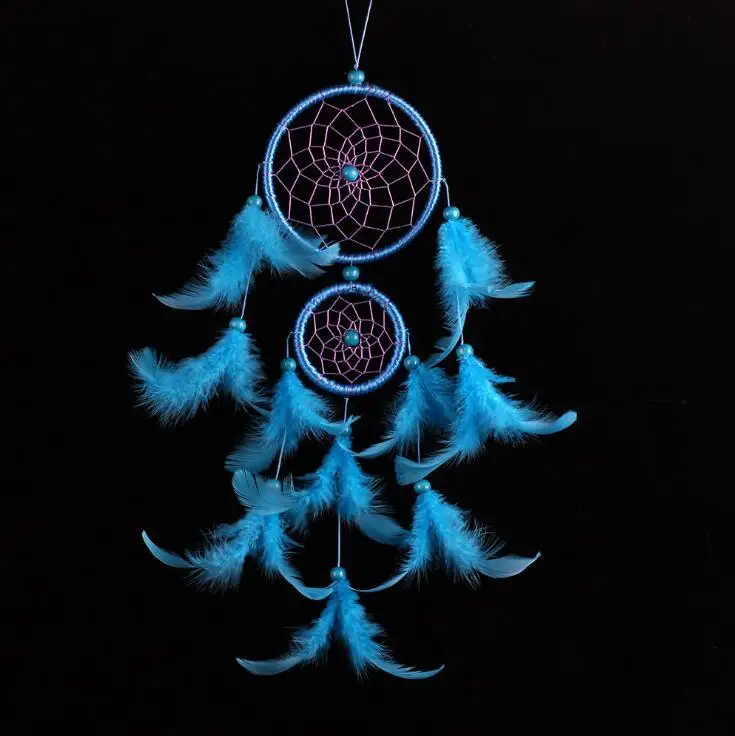 Atrapasueños Para Decoración De La Habitación Tejido De Plumas
