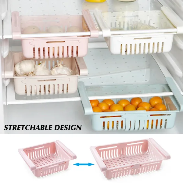 Organizador De Refrigerador Ajustable Y Estirable