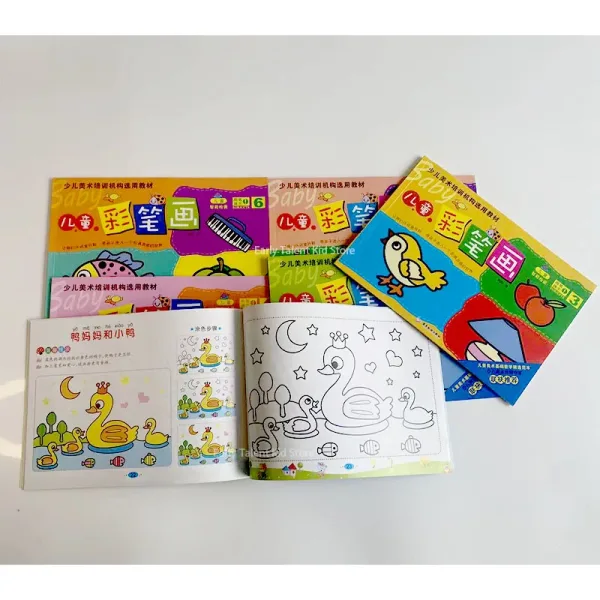 Imagen del producto Cuadernos para colorear de mano pequeño de 31 páginas al azar para niños de 2 a 6 años | Compra online en Tiendafiable