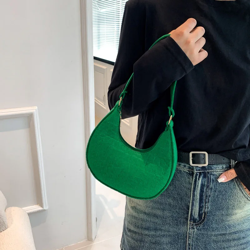 Bolso De Hombro Informal De Color Sólido Bolso De Hombro Informal De Color Sólido