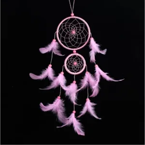 Imagen del producto atrapasueños para decoración de la habitación tejido de plumas | Compra online en Tiendafiable