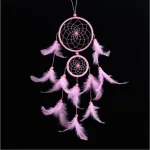 atrapasueños para decoración de la habitación tejido de plumas - Imagen 2