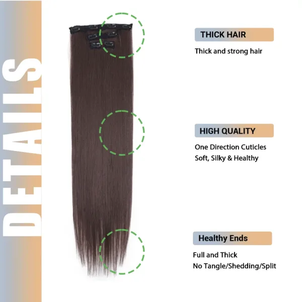 Imagen Informativa: Transforma Tu Look: Extensiones De Cabello Sintético Con Clip Para Mujeres Modernas | Tiendafiable