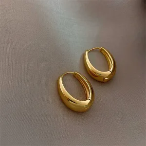 Imagen informativa: Joyas de lujo para dama: Aros sencillos de metal para dama | Tiendafiable
