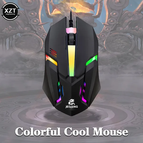 Imagen Informativa: Magnífico Ratón Óptico Con Cable Usb Y Luces Rgb | Tiendafiable