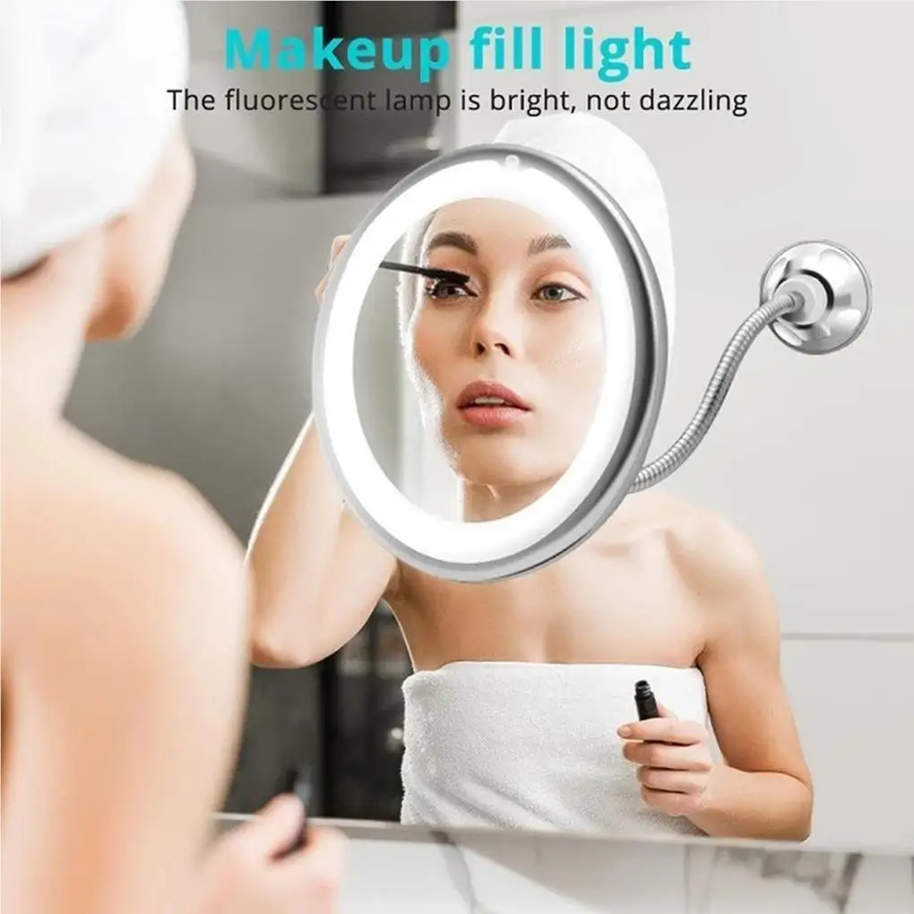 Fascinante Espejo De Tocador Flexible Con Luz Led
