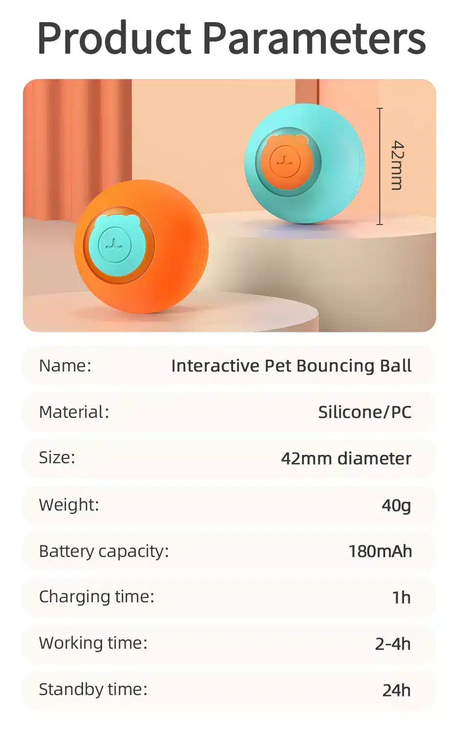 Robeco Pelota de Rebote Interactiva cautivador para Niños